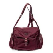 Prada Vintage Pre-owned Canvas prada-vskor Red, Dam