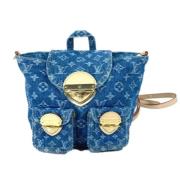 Louis Vuitton Vintage Pre-owned Canvas axelremsvskor Blue, Dam