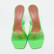 Amina Muaddi Pre-owned Pre-owned Tyg sandaler Green, Dam