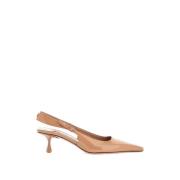 Jimmy Choo Lackläder Slingback Decollete Klackar Beige, Dam