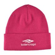 Balenciaga Stickad Mössa Hat 100% Akryl Pink, Dam