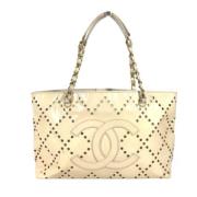 Chanel Vintage Pre-owned Laeder chanel-vskor Beige, Dam