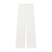 Proenza Schouler Vit Wide Leg Bomull Culotte White, Dam