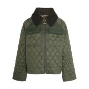 Barbour Quiltad jacka med snöre krage Green, Dam