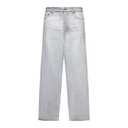 Balenciaga Platinum Grey Vattentäta Baggy Jeans Gray, Herr