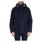 K-Way Erhal Melange Wool 2L Huva Jacka Blue, Herr