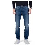 GAS Slim Mörkblå Stiliga Herr Jeans Blue, Herr