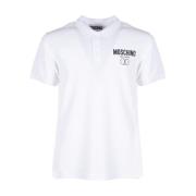 Moschino Vit Double Smile Polo T-shirt White, Herr