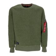 Alpha Industries Sherpa Crewneck Sweatshirt Salvia Grön Green, Herr