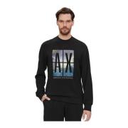 Armani Exchange Regular Fit Sweatshirt - Les Noirs Black, Herr