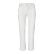 Tory Burch Vita Flared Denim Jeans White, Dam