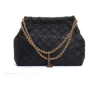 Tory Burch Svart läder hobo väska Black, Dam