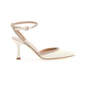 Ninalilou Ivory Strass Slingback Klackar Beige, Dam