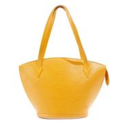 Louis Vuitton Vintage Pre-owned Tyg axelremsvskor Yellow, Dam