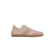 Tod's Rosa lågtoppsneakers med mocka Pink, Dam