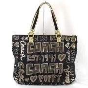 Coach Pre-owned Pre-owned Canvas handvskor Black, Dam