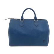 Louis Vuitton Vintage Pre-owned Tyg louis-vuitton-vskor Blue, Dam