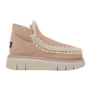 Mou Shearling Bounce Sneakers Beige Brown, Dam