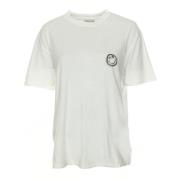 Anine Bing Smiley Tee Trip White, Herr