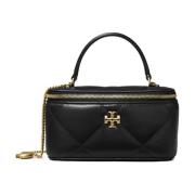 Tory Burch Diamantquiltad läder axelväska Black, Dam