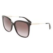 Longchamp Svarta Acetat Solglasögon med UV-filter Black, Dam