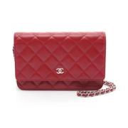 Chanel Vintage Pre-owned Laeder chanel-vskor Red, Dam