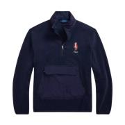 Ralph Lauren Polo Bear Fleece Hybrid Hoodie Blue, Herr