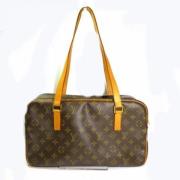 Louis Vuitton Vintage Pre-owned Tyg axelremsvskor Brown, Dam