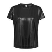 MOS Mosh Metallic Tee Top Svart Black, Dam