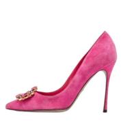 Manolo Blahnik Pre-owned Pre-owned Mocka klackskor Pink, Dam