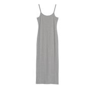 Aim'n Grey Melange Ease Ribbed Slip Dress Gray, Dam