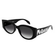 Alexander McQueen Am0330S Stilfull Modell Solglasögon Black, Herr