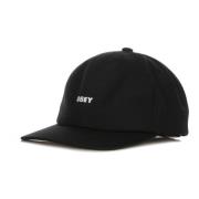 Obey Platt skärmkeps svart broderad Black, Unisex