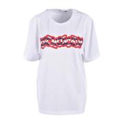 Love Moschino Vit T-shirt från Love Moschino Collection White, Dam