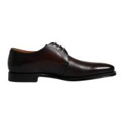 Dolce & Gabbana Svart Läder Snörning Derby Skor Black, Herr