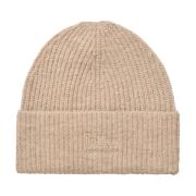 Lollys Laundry Stickad Beanie Tillbehör i Beige Beige, Dam