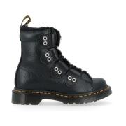 Dr. Martens Svarta Milled Nappa Läderstövlar Black, Dam