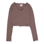 Karl Kani Retro Långärmad Crew Neck T-shirt Brown, Dam