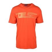 Diesel Avslappnad Bomullsblandning T-shirt Orange, Herr