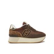 Liu Jo Drömmande Sneakers Brun Plattform Snörning Brown, Dam