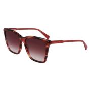 Longchamp Röda Acetat Solglasögon Filter 3 Red, Dam