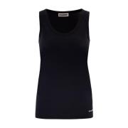 Jil Sander Ärmlös Svart Top Black, Dam