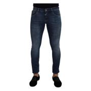 Dolce & Gabbana Blå Skinny Denim Jeans Blue, Herr