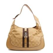 Gucci Vintage Pre-owned Canvas axelremsvskor Beige, Dam