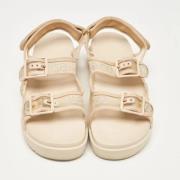 Gucci Vintage Pre-owned Mesh sandaler Beige, Dam