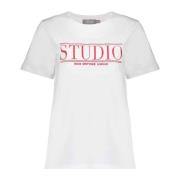 Geisha Grafisk Studio T-shirt White, Dam