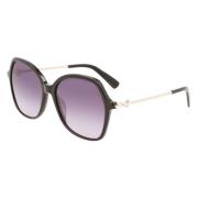 Longchamp Svarta Acetat Solglasögon Black, Dam