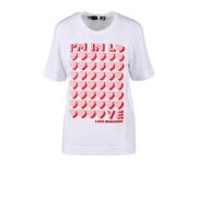 Love Moschino Vit T-shirt från Love Moschino Collection White, Dam