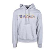 Diesel Ljusgrå Sweatshirt för Män Gray, Herr