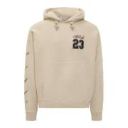 Off White Logo Skate Hoodie Beige, Herr